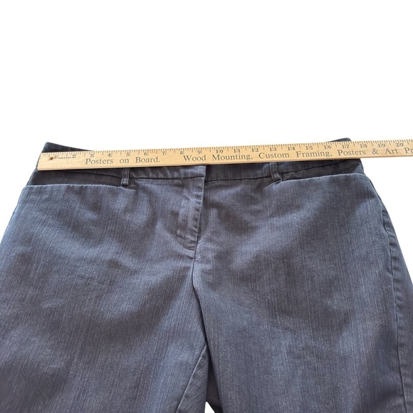 7th Ave New York & Co. Sz 14 Stretch Denim Dressy Shorts Jean Bermuda Dark Wash - Picture 5 of 13